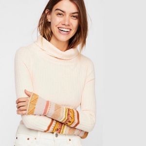 NWOT Free People Mixed-Up-Cuff Thermal Top SZ-S